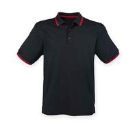Henbury Mens CoolPlus Tipped Polo Shirt PC5901