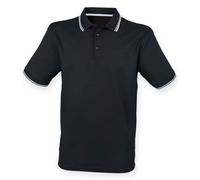 CoolPlus Tipped Polo Shirt Henbury Black S