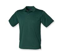 Henbury Mens Coolplus Wicking Pique Polo Shirt Bottle Green XL