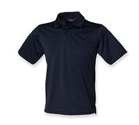 Henbury Mens Coolplus Wicking Pique Polo Shirt Navy M