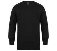 Henbury Men's Cotton Acrylic Crew Neck Sweatshirt in Black | Size: Medium Henbury Black M