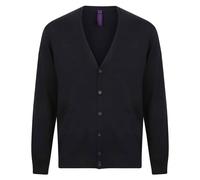 Henbury Mens Cotton Acrylic V Neck Cardigan PC5876