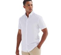 Henbury Mens Cotton Feel CoolPlus Short-Sleeved Shirt RW10614