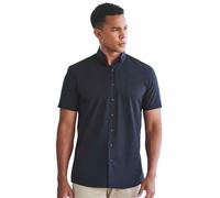 Henbury Mens Cotton Feel CoolPlus Short-Sleeved Shirt RW10614