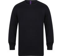 Henbury Men's Crew Neck 12 Gauge Fine Knit Jumper Sweatshirt in Navy | Size: Small Henbury Navy S