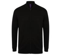 Henbury Men's Full Zip Cardigan in Black | Size: XL Henbury Black XL