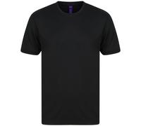 Henbury Men's HiCool Performance T-Shirt in Black | Size: XL Henbury Black XL