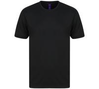 Henbury Men's HiCool Performance T-Shirt in Black | Size: Large Henbury Black L