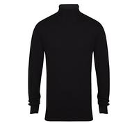 Henbury Mens Knitted Roll Neck Jumper (XS) (Black)