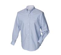 Henbury Mens Long Sleeve Classic Oxford Work Shirt 8 Colours RW637