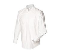 Henbury Mens Long Sleeve Classic Oxford Work Shirt 8 Colours S-4XL RW637