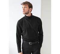 Henbury Men's Long Sleeve Cotton Rich Roll Neck Top Sweatshirt in Black | Size: 2XL Henbury Black 2XL