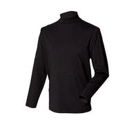 Henbury Mens Long Sleeve Cotton Rich Roll Neck Top / Sweatsh RW615