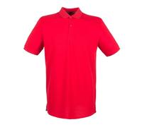 Henbury Men's Modern Fit Cotton Pique Polo Shirt in Light Red | Size: Medium Henbury Light Red M