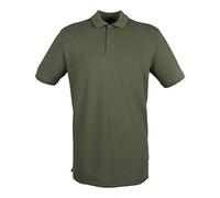 Henbury Mens Modern Fit Cotton Pique Polo Shirt (M) (Olive)