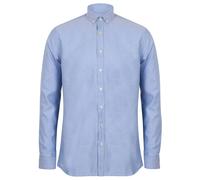 Henbury Men's Modern Long Sleeved Oxford Shirt in Blue | Size: Medium Henbury Blue M