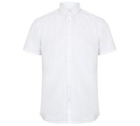 Henbury Men's Modern Short Sleeve Oxford Shirt in White | Size: Large Henbury White L