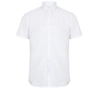 Henbury Men's Modern Short Sleeve Oxford Shirt in White | Size: Medium Henbury White M
