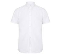 Henbury Men's Modern Short Sleeve Oxford Shirt in White | Size: XS Henbury White XS