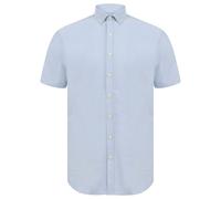 Modern Short Sleeve Slim Fit Oxford Shirt Henbury Blue XXL