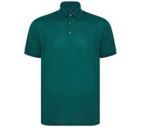 Henbury Men's Piqu Polo Shirt in Bottle Green | Size: XS Henbury Bottle Green XS