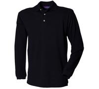 Henbury Mens Pique Long-Sleeved Polo Shirt PC5892