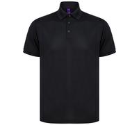 Henbury Men's Polo Shirt in Black | Size: 2XL Henbury Black 2XL
