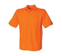 Henbury Men's Polycotton Heavy Polo Shirt in Orange | Size: 2XL Henbury Orange 2XL