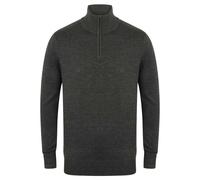 Henbury Men's Quarter Zip Jumper in Grey | Size: 2XL Henbury Grey 2XL