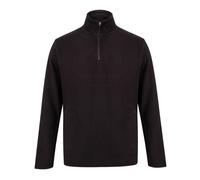 Henbury Men's Quarter Zip Microfleece Jacket in Black | Size: Small Henbury Black S