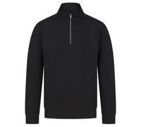 Henbury Men's Quarter Zip Sweatshirt in Black | Size: Medium Henbury Black M