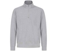 Henbury Men's Quarter Zip Sweatshirt in Grey | Size: 2XL Henbury Grey 2XL