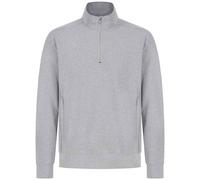Henbury Men's Quarter Zip Sweatshirt in Grey | Size: 3XL Henbury Grey 3XL
