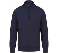 Henbury Men's Quarter Zip Sweatshirt in Navy | Size: Large Henbury Navy L