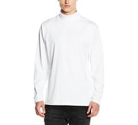 Henbury Mens Roll Neck Long Sleeve Top White Medium