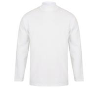 Henbury Men's Roll Neck Long-Sleeved Top in White | Size: Small Henbury White S