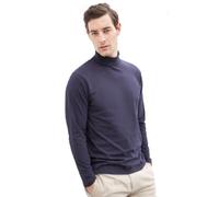 Henbury Mens Cotton Rich Long Sleeve Turtleneck Sweatshirt, navy, L