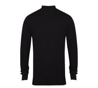 Henbury Men's Roll Neck Sweatshirt in Black | Size: 2XL Henbury Black 2XL