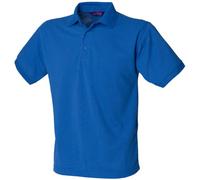 Henbury Men's Polo Shirt – Short-Sleeved 65/35 Pique – Royal XL
