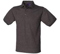 Henbury Mens Short Sleeved 65/35 Pique Polo Shirt (L) (Charcoal)