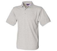 Henbury Mens Short Sleeved 65/35 Pique Polo Shirt (S) (Heather Grey)