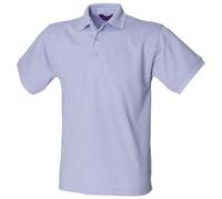 Henbury Mens Short Sleeved 65/35 Pique Polo Shirt (XL) (Lavender)