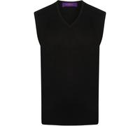 Henbury Mens Sleeveless 12 Gauge V-Neck Fine Knit Jumper Sizes S-4XL RW663