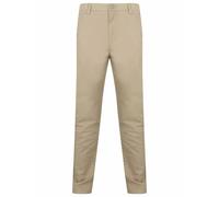 Henbury Mens Stretch Flex Waistband Chinos (36R) (Stone)