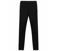 Henbury Mens Stretch Flex Waistband Chinos (38R) (Black)