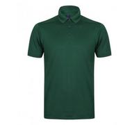 Henbury Men's Stretch Microfine Pique Polo Shirt in Bottle Green | Size: XL Henbury Bottle Green XL