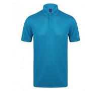 Henbury Men's Stretch Microfine Pique Polo Shirt in Dark Blue | Size: Medium Henbury Dark Blue M