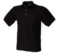 Henbury Men's Ultimate 65 35 Polo Shirt in Black | Size: XL Henbury Black XL