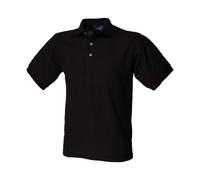 Henbury Men's Ultimate Pique Polo Shirt in Black | Size: Medium Henbury Black M