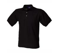 Henbury Mens Ultimate Polo Shirt XL Black 65/35